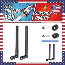 BINGFU Dual Band WiFi Antenna 2.4GHz 5GHz 5.8GHz 3dBi RP-SMA Male MIMO 2-Pack picture