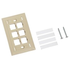 Commscope M16L-246 Type L Flush Mounted Faceplate Kit 6 Port 108168592 Ivory picture