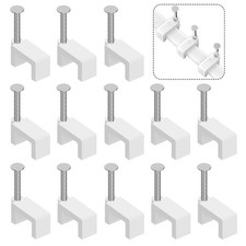 Easytle 200 Pcs 8mm Nail-in Cable Clips for Ethernet Cat5/Cat6/Cat7 Wires picture