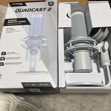 HyperX QuadCast 2 USB Condenser Microphone White Streaming Gaming Mute with Box picture