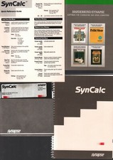 SynCalc Synapse 1985 Manual, Reference Sheet and Floppy Disk 011520AME picture