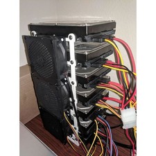 Modular hdd rack stackable 3.5 hard drive bracket 80 mm fan mount 3D-Printed picture