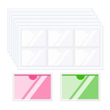 60Pcs Label Holders Adhesive Label Index Card Pockets 3x2inch picture