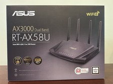 ASUS RT-AX58U AX3000 Dual Band Wi-Fi 6 Router Tested and Working  picture
