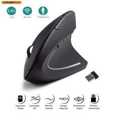 HOMEFISH Vertical Mouse Ergonomic 2.4GHz Wireless Optical Mice 3 Adjustable DPI picture