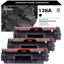 3PK W1380A Toner with Chip For 138A HP LaserJet Pro 3001dw 3001fdw MFP 3101fdw picture