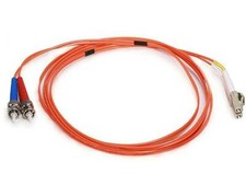 OM1 Fiber Optic Cable - LC/ST, UL, 62.5/125 Type, MultiMode, Orange, 2m, Corning picture