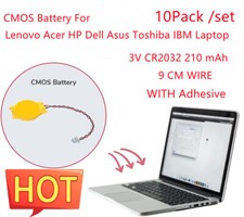 10X Replacement RTC BIOS CMOS Battery CR2032 For Lenovo Acer HP Dell Toshiba IBM picture