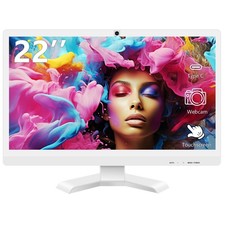 Pisichen 22 inch Touch Screen Monitor with Webcam FHD 1920x1080P 22