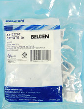 AX102262 Belden KeyConnect Blank Module Insert WHITE - BAG OF 50 picture