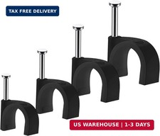 Cable Clips, 400 Pcs, 4mm 6mm 8mm 10mm, Wire Wall Clips with Steel Nails, Cable picture