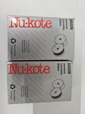 NOS NU-KOTE BR80N Universal Calculator Ribbon Black/Red Sealed - Pack of 2 picture