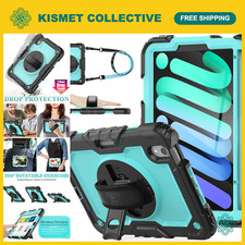 iPad Mini 7/6 Case with Screen Protector, 360° Rotating Hand Strap & Stand, Drop picture