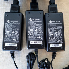 3 Polycom PSC18U-480 VOIP IP Phone AC Adapter 48V 0.38A w/Power Cord picture