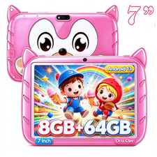 Android 13 7-inch Kid Tablet 8GB+64GB WiFi 5G Dual Camera IPS HD Education Gift picture