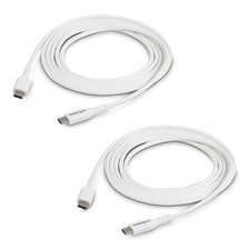 StarTech.com 3ft (0.9m) White USB-C Cable 2 Pack, 60W 3A Type-C 0.9m, picture