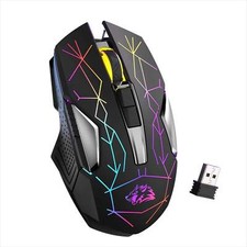 X18 Wireless Gaming Mouse Rechargeable with Rainbow RGB Backlit Optical Sensor a picture