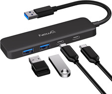 Dual USB C USB a 3.0 Hub: USB Hub 4 Ports with 2* USB-C 3.0 and 2* USB-A 3.0 picture