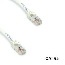 KNTK White 100ft Cat6a UTP Patch Cable 24AWG Panel Router Ethernet RJ45 Network picture