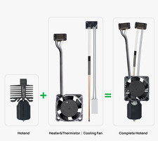 Bamboo Lab P1P,P1S Hotend Complete Kit, 0.4mm Hardened Steel Nozzle picture
