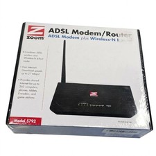 ​Zoom 5792-00-00 V3.0.0-8 ADSL Modem Router Wireless-N Sealed Brand New in Box picture