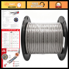 100ft Cat6 Ethernet Cable - 10Gbps, 550MHz, Solid Copper, Noise Reduction, UTP picture