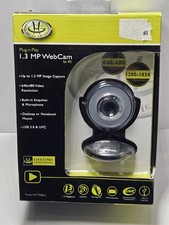 Plug-N-Play Web Cam For PC Gear Head 1.3 MP Black USB 2.0 Connect NIB Tech New picture