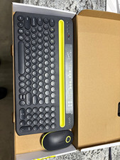 onn. Compact Keyboard & Mouse Bundle Black/Yellow QWERTY English Layout picture