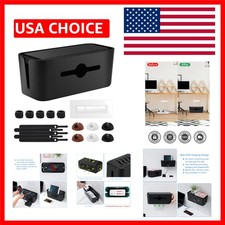 Versatile Cable Organizer Box with Clips & Ties - Perfect for Home & Office picture