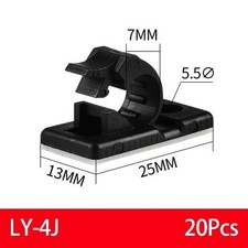 25x Cable Clips Adhesive Cord Management Organizer Wire Holders 0.5