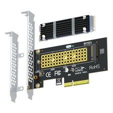 GLOTRENDS M.2 NVMe to PCIe 4.0 X4 Adapter with Heatsink for SSD Black picture