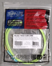 Tripp Lite N820-02M-OM5 DUPLEX MULTIMODE FIBER PATCH CABLE OM5 LC LC 50/125 100G picture