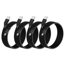 4Pcs USB to DC Power Cable 5.5x2.1mm, 5V 3A for LED Lights, 1.5 M/5Ft, Black picture