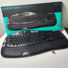 Logitech K350 Comfort Wave Wireless Ergonomic Keyboard Black with USB Receiver picture