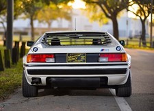 Cars bmw m1 us spec e26 coupe white Desk Mat Stitched picture