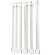 PSU Cable Extension Kit White 18AWG, 24Pin & 4+4Pin CPU & 2x6+2Pin PCIE GPU Cord picture