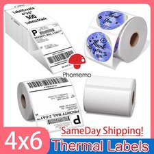 4x6 Direct Thermal Shipping Label 500/1000PCS for VRETTI MUNBYN Phomemo Lot picture