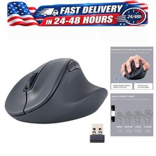 ELECOM Wireless Ergonomic Mouse 2.4GHz Silent Click 2000DPI 5 Buttons Right Hand picture