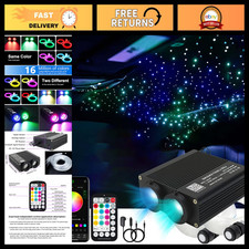 Dual Color 32W Fiber Optic Starlight Headliner Kit, 400pcs, Sound-Activated, Blu picture