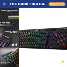 Wireless Ultra-Thin Gaming Keyboard, RGB Backlit, Macro Keys & Media Control picture