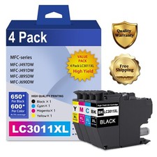 High Yield LC3011XL Ink 4PK for Brother MFC-J497DW J491DW J895DW J690DW picture