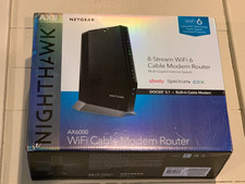 Netgear Nighthawk AX8 AX6000 WiFi Cable Modem Router Dual Band WiFi, Model CAX80 picture