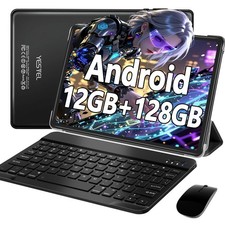 YESTEL 10.1 Inch Android 13 Tablet with Keyboard, Black picture