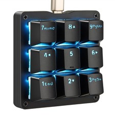 Koolertron Mechanical Numpad Macro Keyboard, 9-Key Numeric Keypad LED Backlit... picture