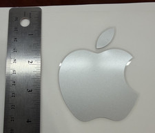 Large Silver Apple Sticker - Genuine New Logo OEM Authentic picture