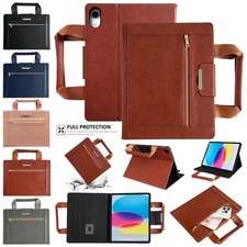 For iPad 7/8/9/10/11th Gen Air Pro ZIP Wallet Leather Case Smart Cover Handbag picture