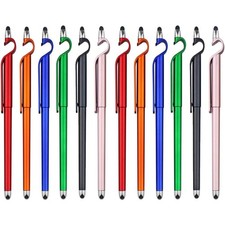 Stylus Pen, 12 Pcs Multifunctional 3 in 1 Phone Holder + acitive Stylus + picture