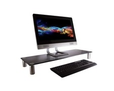 Workstream by Monoprice Large Multimedia Desktop Stand (Black Glass Version) picture