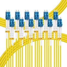 6 PCS OS2 LC To LC Fiber Patch Cable Single Mode Duplex 9/125um Yellow 0.5M picture