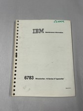 IBM 6783 Wheelwriter 10 Series II Typewriter Maintenance Manual picture